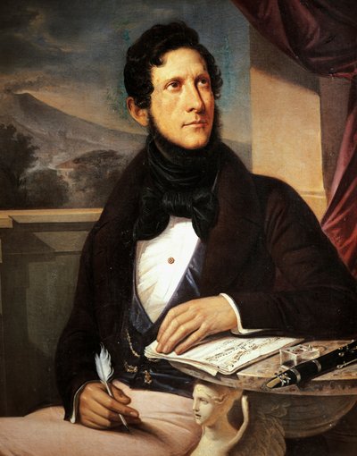 Portret van Gaetano Donizetti door Gennaro Ruo