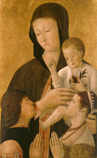 Madonna met kind en twee schenkers, 1460 door Gentile Bellini