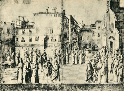 Processie in Venetië, midden-late 15e eeuw, 1943 door Gentile Bellini