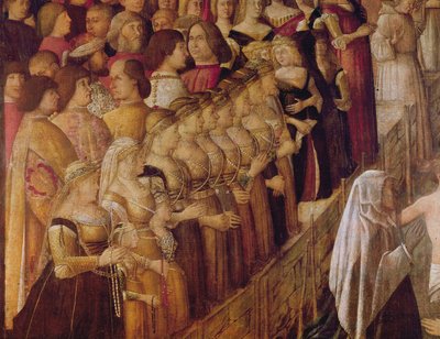 Het Wonder van het Kruis bij de Brug van Sint Lorenzo, (detail) door Gentile Bellini