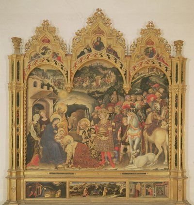 Aanbidding der Wijzen altaarstuk, 1423 door Gentile da Fabriano