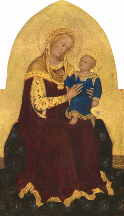 Madonna met kind op de troon, ca. 1420 (tempera op populierenpaneel) door Gentile da Fabriano