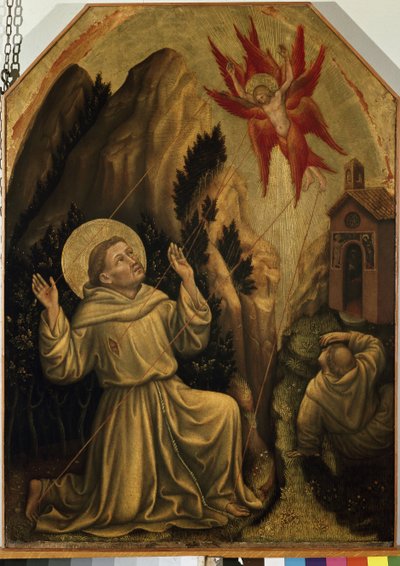 Sint Franciscus ontvangt de stigmata door Gentile da Fabriano