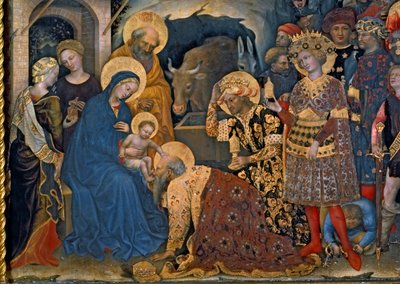 De Aanbidding der Wijzen (detail) door Gentile da Fabriano