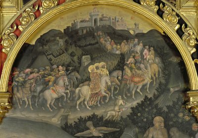 De Aanbidding der Wijzen (detail) door Gentile da Fabriano