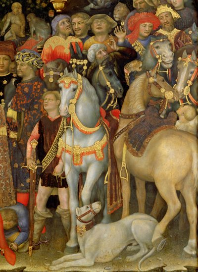 De Aanbidding der Wijzen (detail) door Gentile da Fabriano