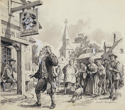 Rip Van Winkle (gouache on paper) door Geoff Campion