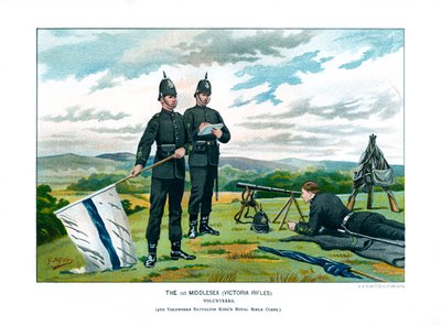 De 1e Middlesex Victoria Rifles, ca. 1890 door Geoffrey Douglas Giles