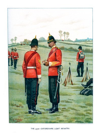 De 43e Oxfordshire Lichte Infanterie, ca. 1890 door Geoffrey Douglas Giles