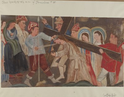 Station van het Kruis nr. 8: Jezus spreekt tot de vrouwen van Jeruzalem, ca. 1936 door Geoffrey Holt