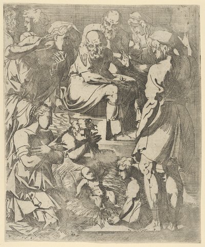 De geboorte, ca. 1544-48 door Geoffroy Dumoûtier