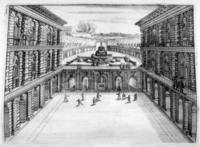 Kasteel en tuindesign, 1664 door Georg Andreas Bockler