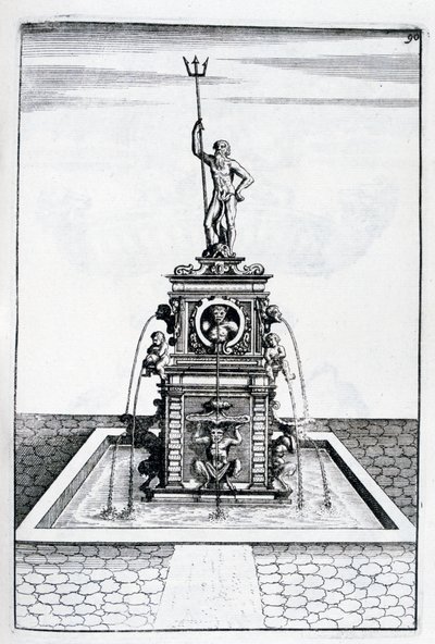 Fonteinontwerp door Georg Andreas Bockler