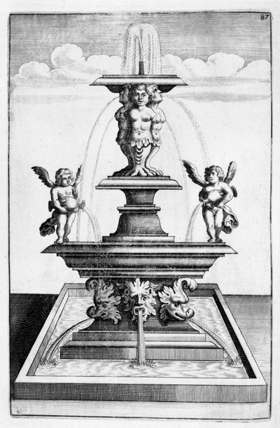 Fonteinontwerp door Georg Andreas Bockler