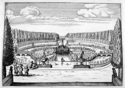 Ornamentale fontein en tuinontwerp, 1664 door Georg Andreas Bockler