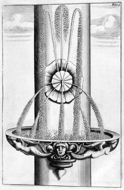Sierlijke fonteinontwerp door Georg Andreas Bockler
