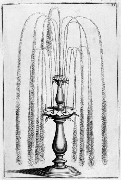 Ornamenteel fonteinontwerp, 1664 door Georg Andreas Bockler