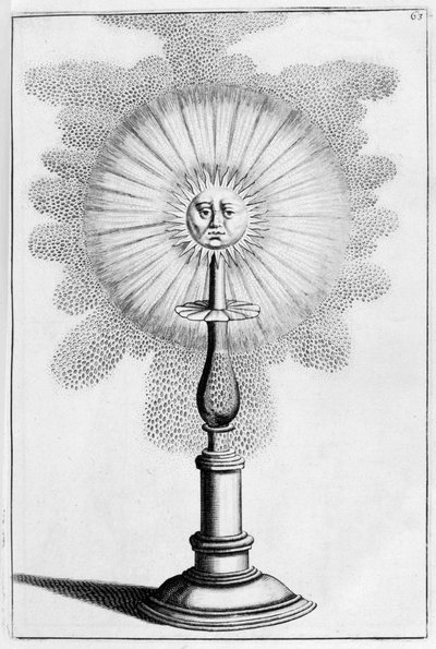 Zon decoratieve fontein ontwerp, 1664 door Georg Andreas Bockler