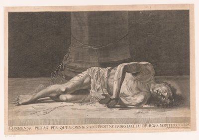 Christus na de geseling door Georg Andreas Wolfgang