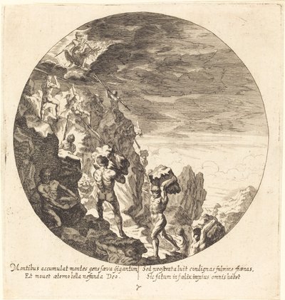 Reuzen afgeweerd door Jove door Georg Andreas Wolfgang the Elder