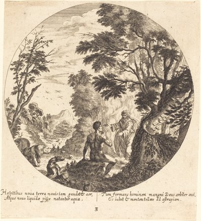 God Schept de Mens door Georg Andreas Wolfgang the Elder
