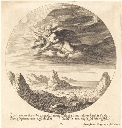 God schept orde uit chaos door Georg Andreas Wolfgang the Elder