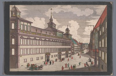 Gezicht op het Stadhuis te Neurenberg door Georg Balthasar Probst (possibly)