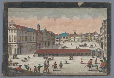 Gezicht op het Zoutplein te Wroclaw gezien vanaf de zuidzijde door Georg Balthasar Probst (possibly)