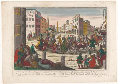 De zonen van Jacob moeten Simeon in Egypte achterlaten tot ze terugkomen met Benjamin door Georg Balthasar Probst