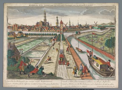 Gezicht op de Amsterdamse Vaart te Haarlem door Georg Balthasar Probst