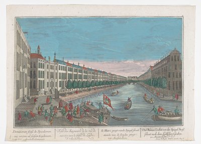 Gezicht op de Herengracht te Amsterdam door Georg Balthasar Probst