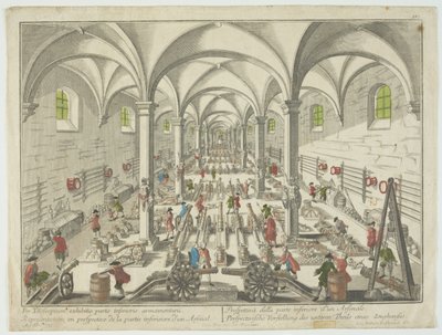 Per telecopium exhibitio partis inferioris armamentarii, Representation en perspective de la partie inferieure d