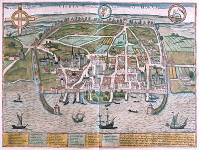 Visby, eiland Gotland, Zweden - in 
