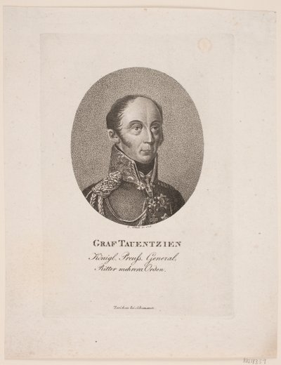 Graf Tauentzien door Georg Christian Schule