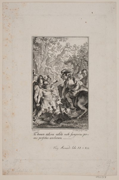 Illustratie voor Virgils Aeneis door Georg Christian Schule