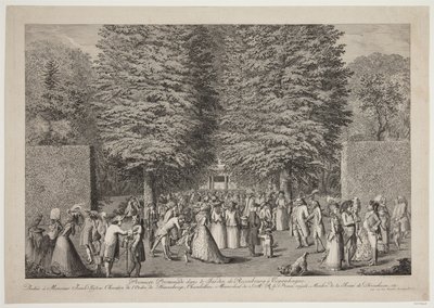 Eerste wandeling in de Rosenburg Tuin in Kopenhagen door Georg Christian Schule
