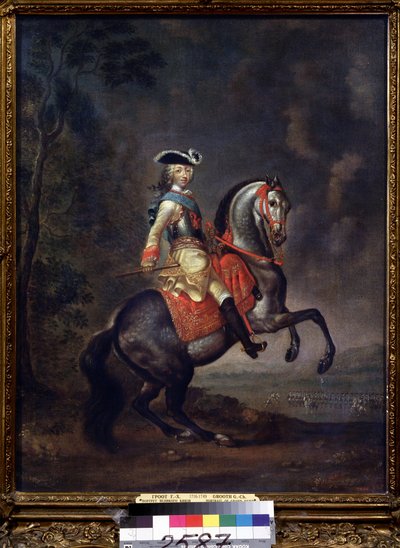 Portret van groothertog Peter III door Georg Christoph Grooth