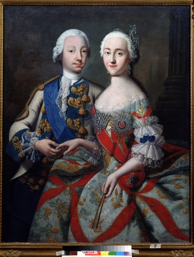 Portret van groothertog Piotr Feodorovich (later Peter III van Rusland) door Georg Christoph Grooth