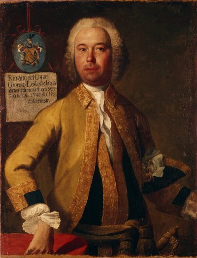 Portret van Generaal Graaf George Lesley 1720-1772, 1749 door Georg Christoph Grooth