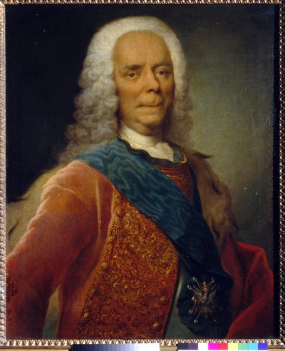 Portret van Prins Vasili Vladimirovich Dolgorukov (1667-1746) door Georg Christoph Grooth