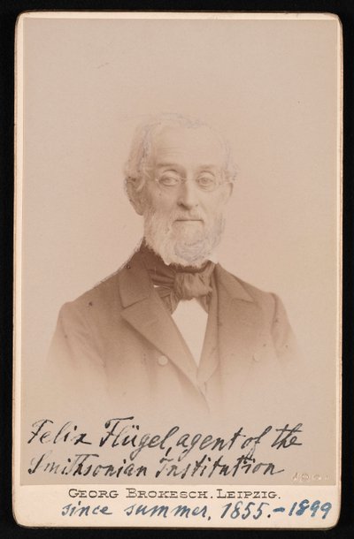 Portret van Felix Flugel door Georg Conrad Adolph Brokesch