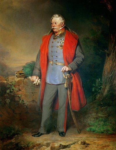 Veldmaarschalk Josef graaf Radetzky, opperbevelhebber tijdens de campagne tegen Italië ... door Georg Decker