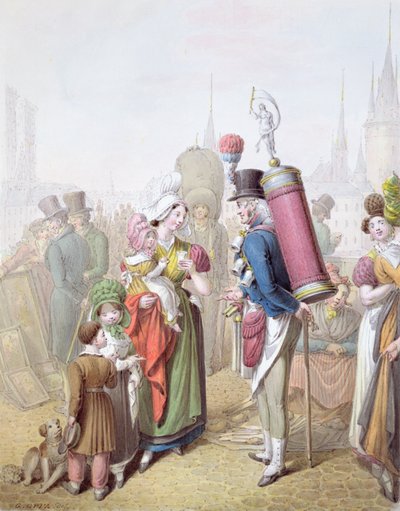 De Pont Notre-Dame door Georg Emanuel Opitz
