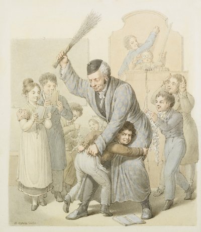 De straf in het klaslokaal door Georg Emanuel Opiz
