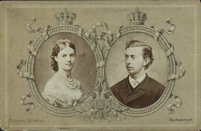 Grootvorst Nicolaas Aleksandrovitsj van Rusland 1843-1865 en prinses Dagmar van Denemarken, 1865 door Georg Emil Hansen