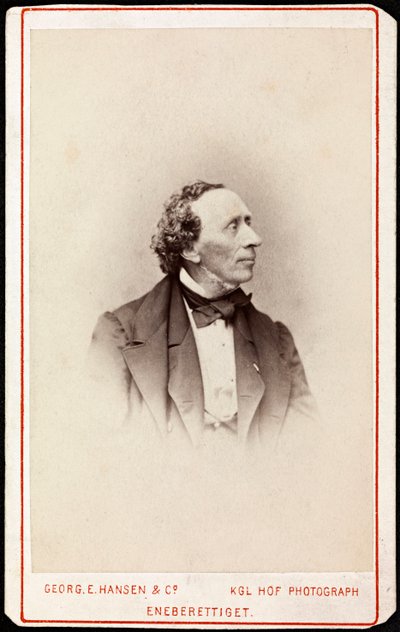 Portret van Hans Christian Andersen door Georg Emil Hansen