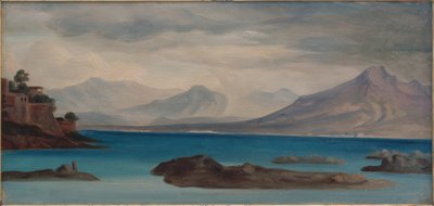 Uitzicht op de Baai van Napels door Georg Friedrich August Lucas
