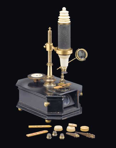 Samengestelde doosmicroscoop, c.1775 door Georg Friedrich Brander