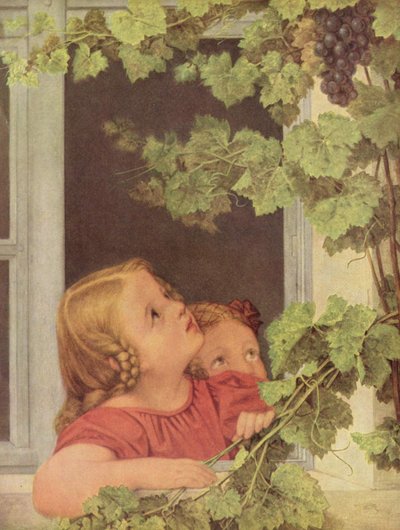 Duits: Kinder am Fenster Kinderen bij het raam door Georg Friedrich Kersting