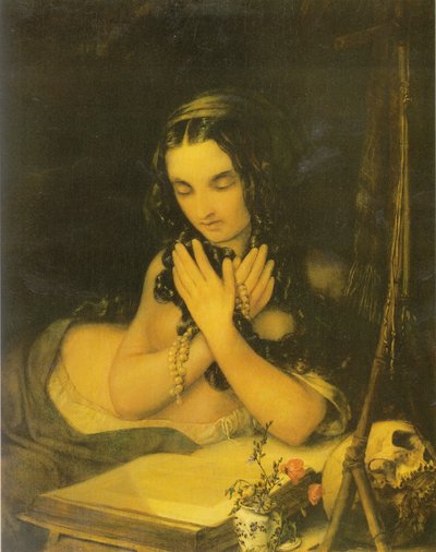 Duits:  Maria Magdalena Boetvaardige Maria Magadalena door Georg Friedrich Kersting